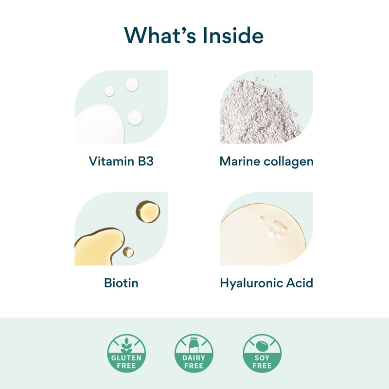 BetterVits Niacinamide Complex | Full Skin Coverage | Hair & Nails | Smooths & Hydrates | with Marine Collagen & Hyaluronic Acid - BeesActive Australia