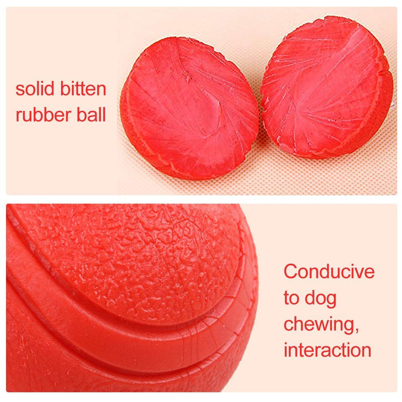 Rubber Dog Ball Chewing Balls Dog Soft Balls Cleaning Teeth Toys Balls with High Bounce for Small Medium Large Pet Toys Red - BeesActive Australia