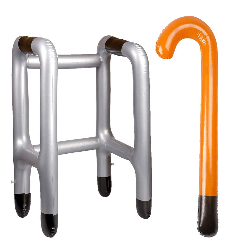 Lezevn 1 Piece Inflatable Walking Stick Blow Up Walking Stick Inflatable Joy for Dress Up Old Man Party Accessories (1) - BeesActive Australia