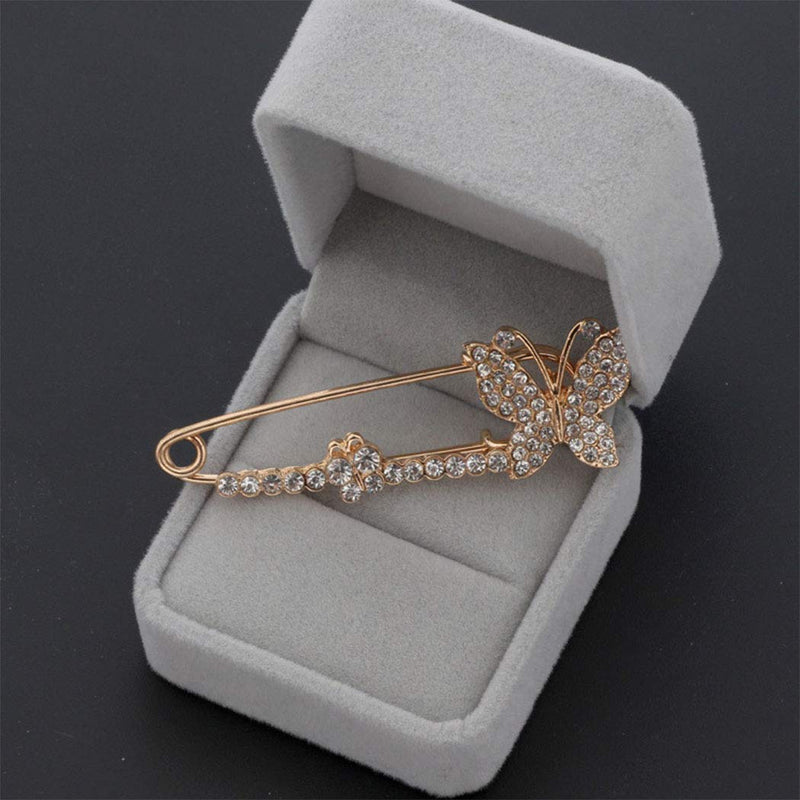 TseanYi Fashion Butterfly Brooch Pin Full Rhinestone Breastpin Delicate Collar Pin Clothes Pin Jewelry Gifts for Women and Girls - BeesActive Australia