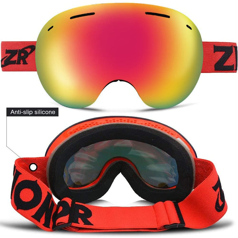 ZIONOR X5 Ski Snowboard Snow Goggles for Men Women Anti-Fog UV Protection Spherical Dual Lens Design - BeesActive Australia