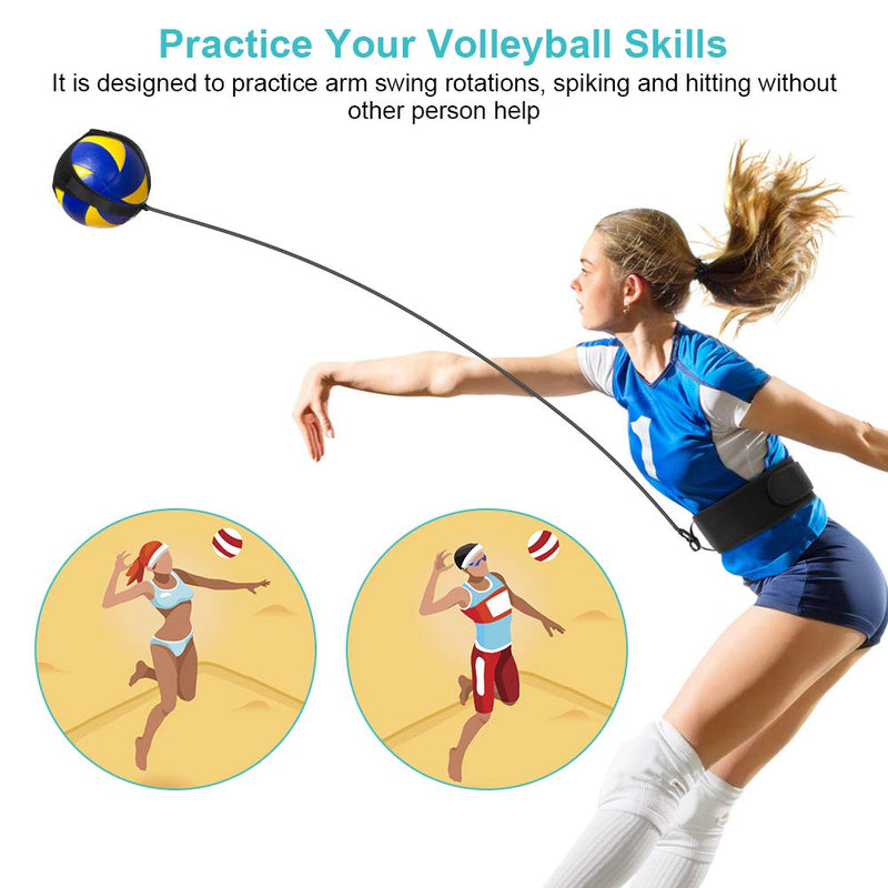 Yosoo Health Gear Volleyball Training Equipment Aid, Adjustable Solo Practice Soccer Volleyball Trainer, Volleyball Practice Rope for Serving, Spiking, Swing, Return Ball - BeesActive Australia