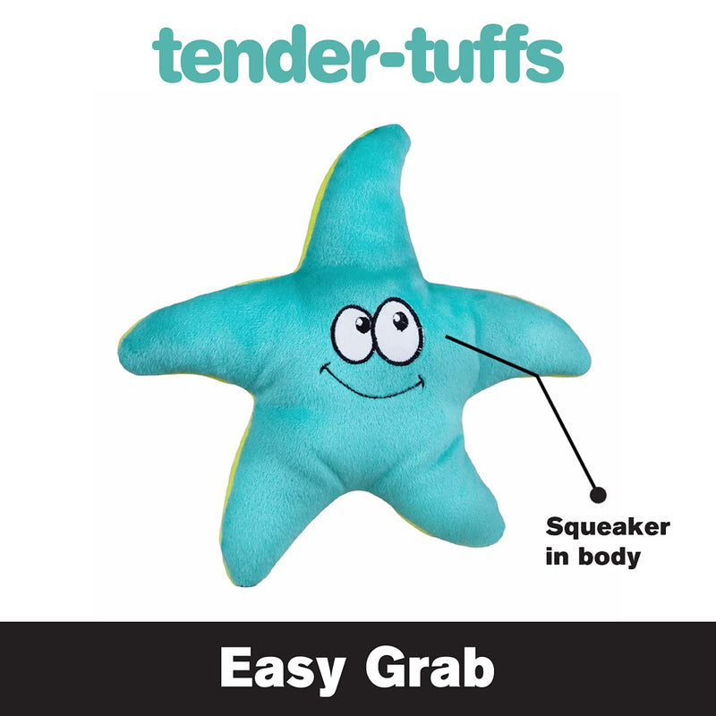Snuggle Puppy Tender-Tuffs Easy Grab - Small Squeaky Soft Plush Starfish Dog Toy - Great for Puppies and Adult Dogs - BeesActive Australia