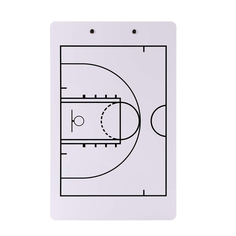 Jucoan 2 Pack Basketball Coach Clipboard, 13-3/4 x 8-3/4 Inch Dry Erase Coaching Board, Double-Sided Full and Haft Court Marker Tactic Board, Coaching Equipment for School Sports Training, Game Plan - BeesActive Australia