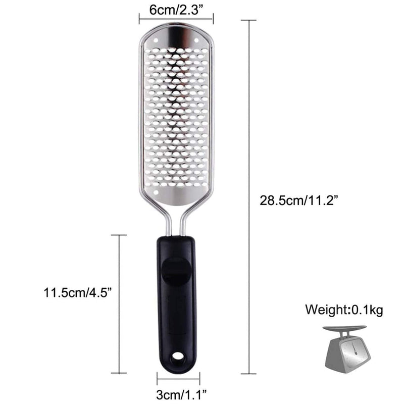 NIUTA Colossal Foot Rasp Foot Scrubber And Callus Remover，Surgical Grade Stainless Steel Foot File,Can Be Used On Trimming Dead Skin, Callus, Foot Corn, Cracked Heels. Silver Coarse Foot File - BeesActive Australia