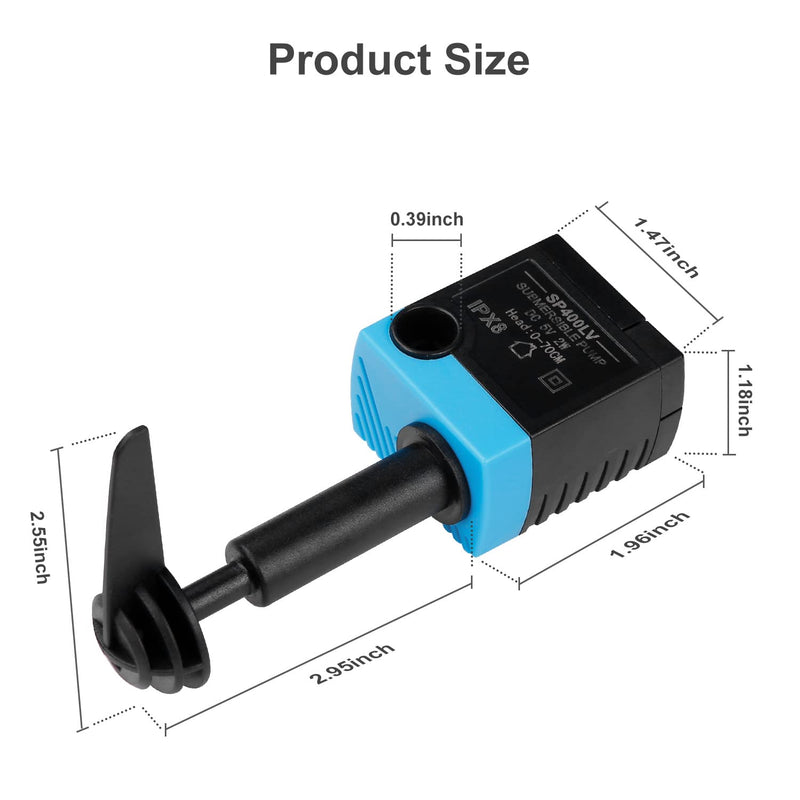 SanKlev SP-400LV Cat Water Fountain Pump,5V USB Replacement Pump for Platinum Pet Drinking Fountains Compatible with Platinum Dog and Cat Water Dispensers - BeesActive Australia