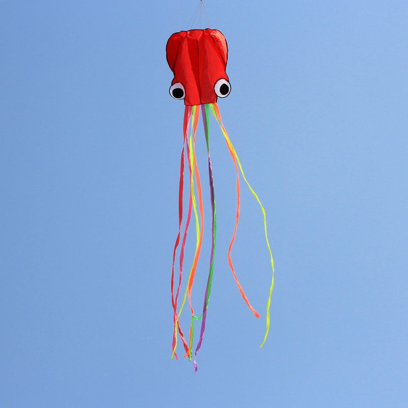 Hengda Kite Software Octopus Flyer Kite with Long Colorful Tail for Kids, 31-Inch Wide x 157-Inch Long, Large, Red - BeesActive Australia