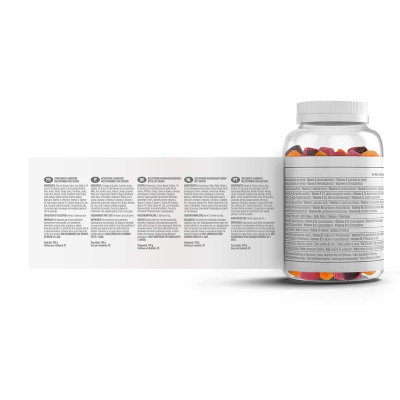 VITALDIN Adult Multivitamin Gummies � Food Supplement for Men & Women � 11 Vitamins & Minerals � 70 Chewable Gummies (1-Month Supply); Fruit Flavour � Vitality & Immune System Support � Gluten Free - BeesActive Australia
