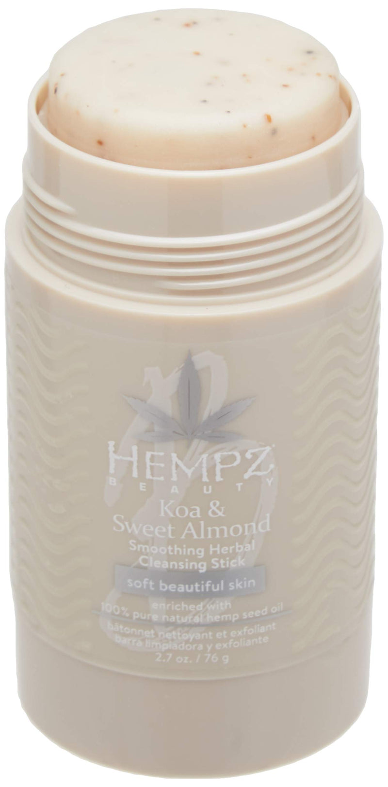 Hempz Smoothing Herbal Cleanser Stick with 100% Pure Hemp Seed Oil, Koa & Sweet Almond Scent, 2.7 oz - Gentle, In-Shower Moisturizing Cleansing Sticks with Fine Walnut Shell - Travel Exfoliating Scrub - BeesActive Australia