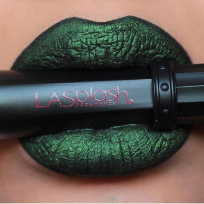 LA Splash Cosmetics Soft Long Lasting Waterproof Matte Dark Green Liquid Lipstick - Wickedly Divine Collection (Envy) Envy - BeesActive Australia