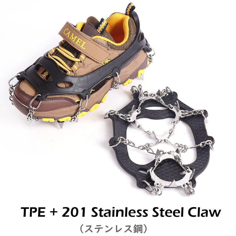 TRIWONDER Kids Crampons Ice Cleats Traction Snow Grips for Boots Shoes, Children 13 Stainless Steel Spikes for Hiking Fishing Walking Climbing Jogging Mountaineering Small - BeesActive Australia
