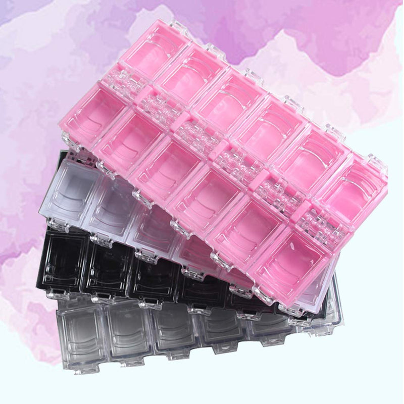 Healifty 4pcs/Pack Nail Art Supply Organizer Solid Plastic Nail Art Storage Organizer Case for Nail Tips - BeesActive Australia