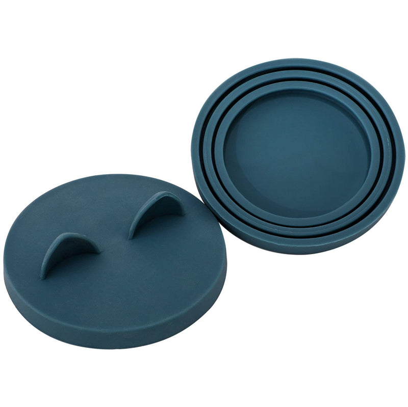 OHMO 3 Pack Dog Food Can Lids, (12, 13, 22oz etc.) Universal Size Silicone Covers for Cat and Dog Food, Dark Blue 3-22oz Dark Blue, 3 Pack - BeesActive Australia