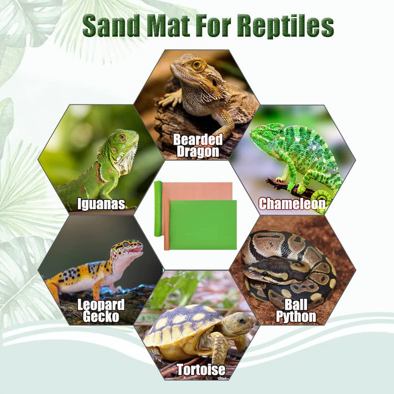Tfwadmx Reversible Reptile Carpet, 39’’ x 20’’ Terrarium Bedding Substrate Liner Lizard Soft Mats Reptile Cage Mat Supplies and Tongs for Bearded Dragon Tortoise Leopard Gecko Snake - BeesActive Australia