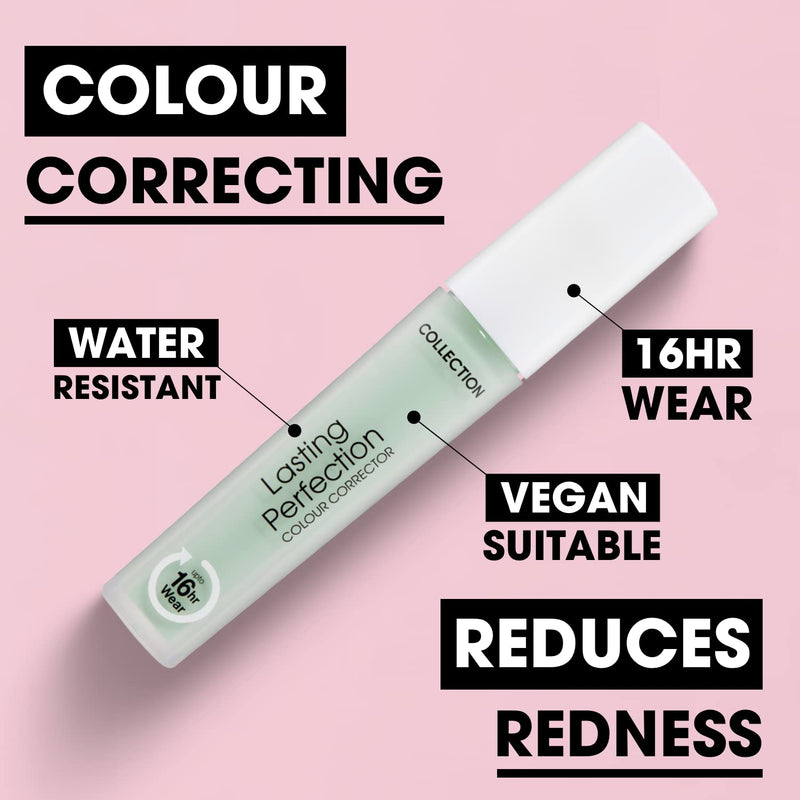 Collection Cosmetics Lasting Perfection Colour Correction Concealer, Reduces Dark Circles and Redness, Green 30 g (Pack of 1) - BeesActive Australia