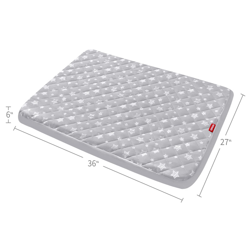 Moonsea Dog Bed Covers Replacement Washable Easy to Clean Cover Only, Waterproof Dog Bed Cover Dog Pillow Cover Quilted, Pet Bed Cover Lovely Grey Star Print, Puppy Bed Cover, for Dog/Cat L（27"x 36"） - BeesActive Australia
