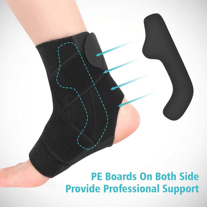 Yosoo Health Gear Adjustable Ankle Brace Breathable Nylon Material Super Elastic Sleeve for Acute Injury Rehabilitation, Effective Relief for Chronic Ankle Pain, Arthritis, Tendonitis One Size Ankle Brace 01 - BeesActive Australia