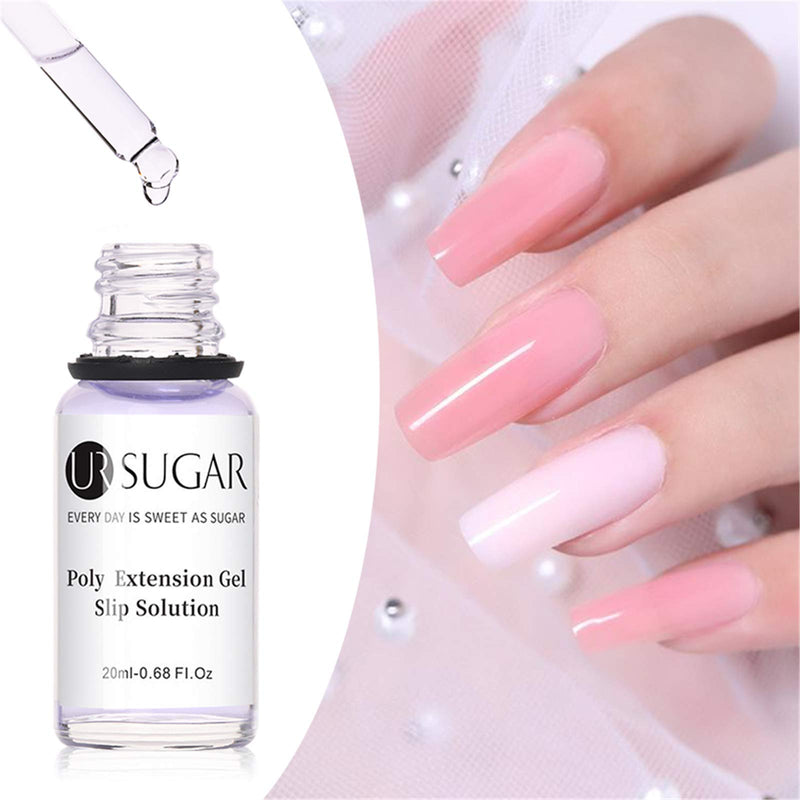 UR SUGAR Nail Slip Solution 20ml Poly Nail Extension Gel Liquid Building Gel Nail Liquid Slip Solution Acrylic Builder Nail Gel Liquid for Shaping DIY Gel Nail Extension - BeesActive Australia