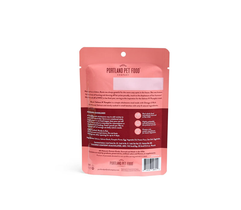 Portland Pet Food Company Human-Grade Mixed Variety Pack Wet Cat Food Pouch — Moist, Soft Cat Food Mixer, Topper, and Rotational Meal 2 Chicken, 2 Salmon (4 Pack) - BeesActive Australia