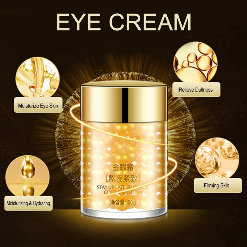 24K Gold Eye Cream for Deep Hydrating, Anti-aging and Anti Wrinkle Effect, Eye Cream for Dark Circles and Puffiness,Moisturizing Lifting Eye - BeesActive Australia