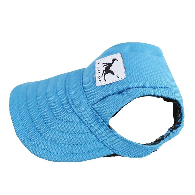 Haikaji Dog Hat,Dog Sunscreen Hat Baseball Cap Outdoor Sports Hat with Ear Holes Chin Strap Adjustable Hat for Small and Medium Dog Large Dogs Blue - BeesActive Australia