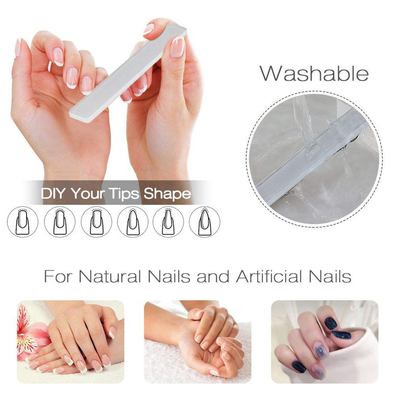 Premium Upgrade Nano Glass Nail File and Chamois Nail Buffers for Natural Nails and Acrylic Nails / All in One Step / beUakso Natural Nail Buffer and Shine Kit with Gift Box Chamoisbuffer Nailfile Mixed Kit - BeesActive Australia