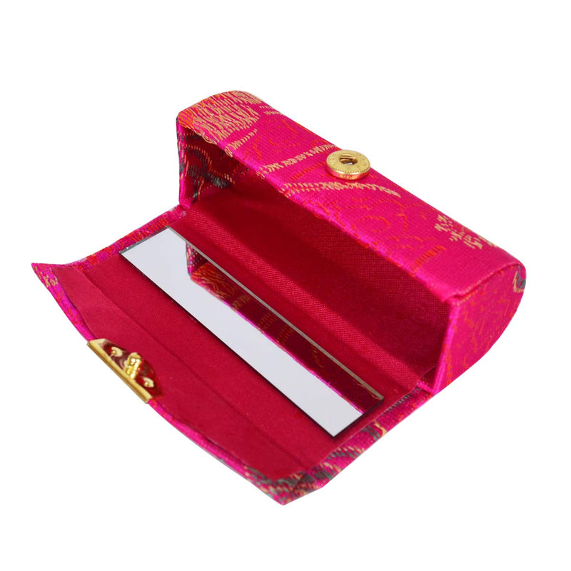 Bleiou 12 Pcs Lipstick Case with Mirror Floral Design Lipstick Holder Flower Printing Lip Stick Box - BeesActive Australia