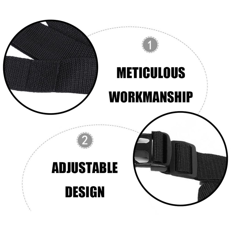 Adjustable Wheelchair Seat Belt Safety Strap with Buckle Cushioning Seat Belt for Take Care of Patient, Black - BeesActive Australia