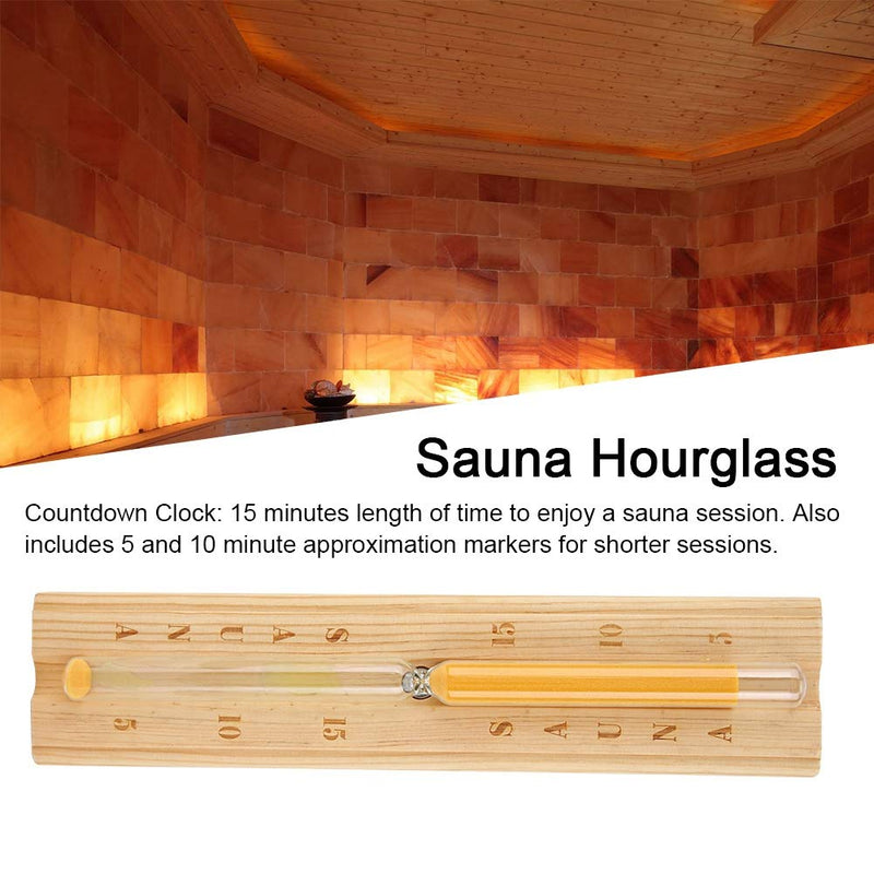 Sauna Hourglass Sand Timer - 15 Minutes Timing Hourglass, Sand Timer, for Sauna Room, Home Sauna Room, Office, Restaurant, etc, Easy to Install. - BeesActive Australia