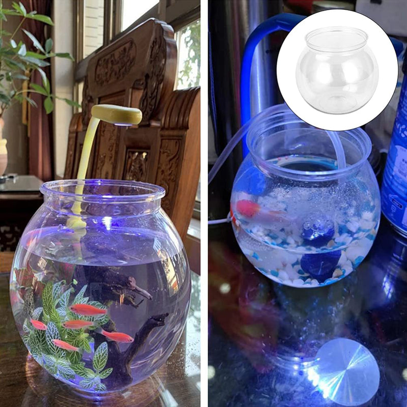 POPETPOP Fish Bowl Plastic- Transparent Small Aquarium, Small Fish Tank, Fishbowls for Betta Fish, Goldfish, Candy, Party Favors - BeesActive Australia