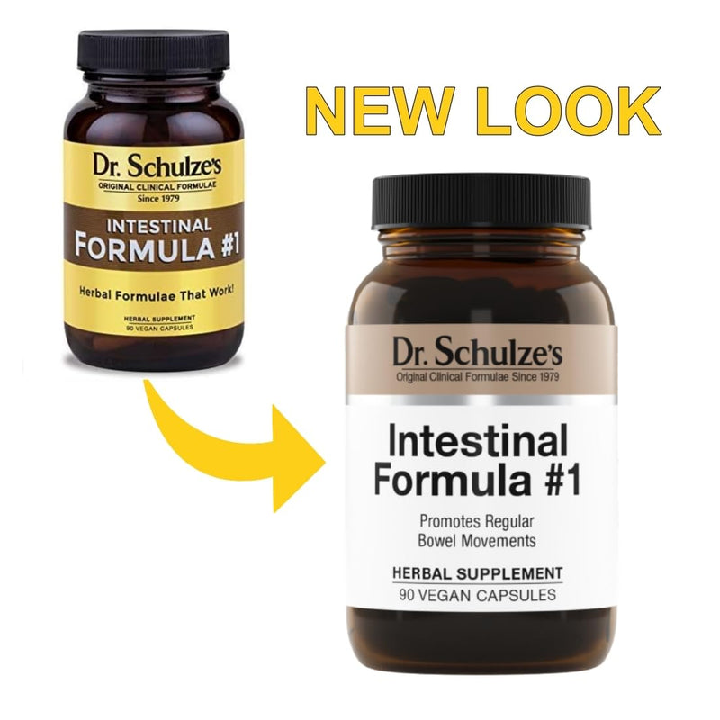 Dr. Schulze's Intestinal Formula #1 Colon Bowel Cleanse Laxative Capsules, 90 Count (90 Capsules) - Packaging May Vary 90 Count (Pack of 1) - BeesActive Australia
