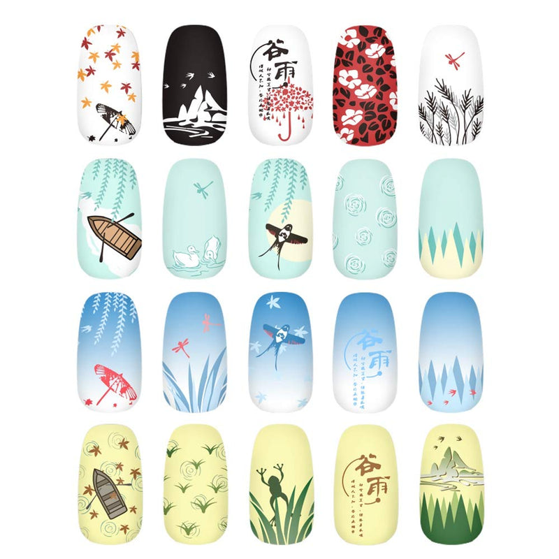 KADS Stamping Plates for Nail Art Kite Frog Spring Template Image Plate Stencil Nails Tool (CN018) CN018 - BeesActive Australia