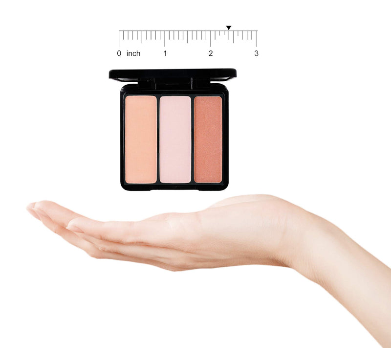 EVE PEARL Blush Trio Blush Palette Everyday Natural Looking Long Lasting Makeup Vitamin E Skincare- Sweet Cheeks - BeesActive Australia