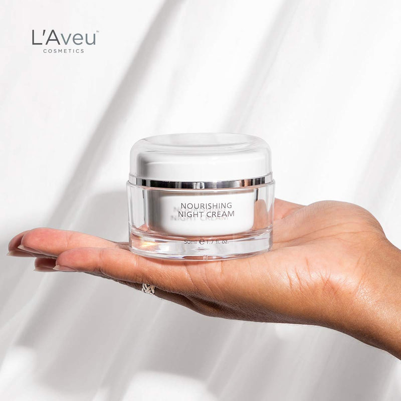 L'Aveu Nourishing Night Cream - Anti-Aging Nighttime Moisturizer for Face - Natural Moisturizing Facial Care Blend with Dead Sea Minerals, Shea Butter, Jojoba & Avocado - Gentle Skin Renewal - 1.7 oz 1.69 Fl Oz (Pack of 1) - BeesActive Australia