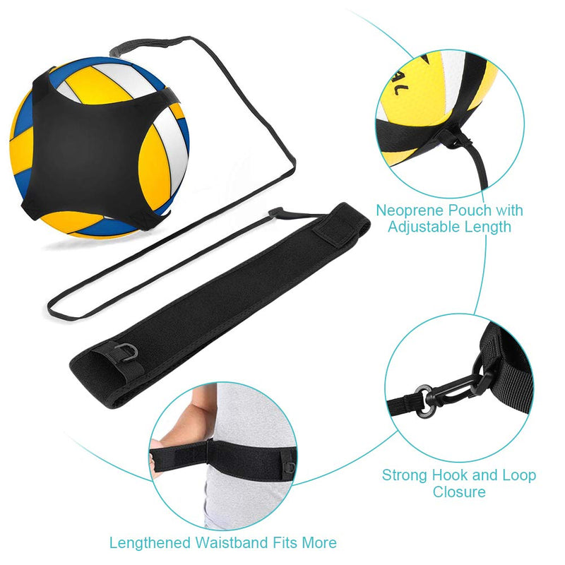 Yosoo Health Gear Volleyball Training Equipment Aid, Adjustable Solo Practice Soccer Volleyball Trainer, Volleyball Practice Rope for Serving, Spiking, Swing, Return Ball - BeesActive Australia