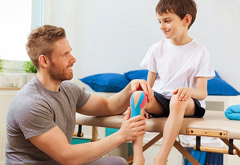 Kinesiology Tape Strapping Taping Athletic Sports Tape for Men Knee Shoulder Elbow Ankle Neck Muscle Superior Waterproof Adhesion Non Latex Safe for Kids Pregnant Women Lightblue - BeesActive Australia