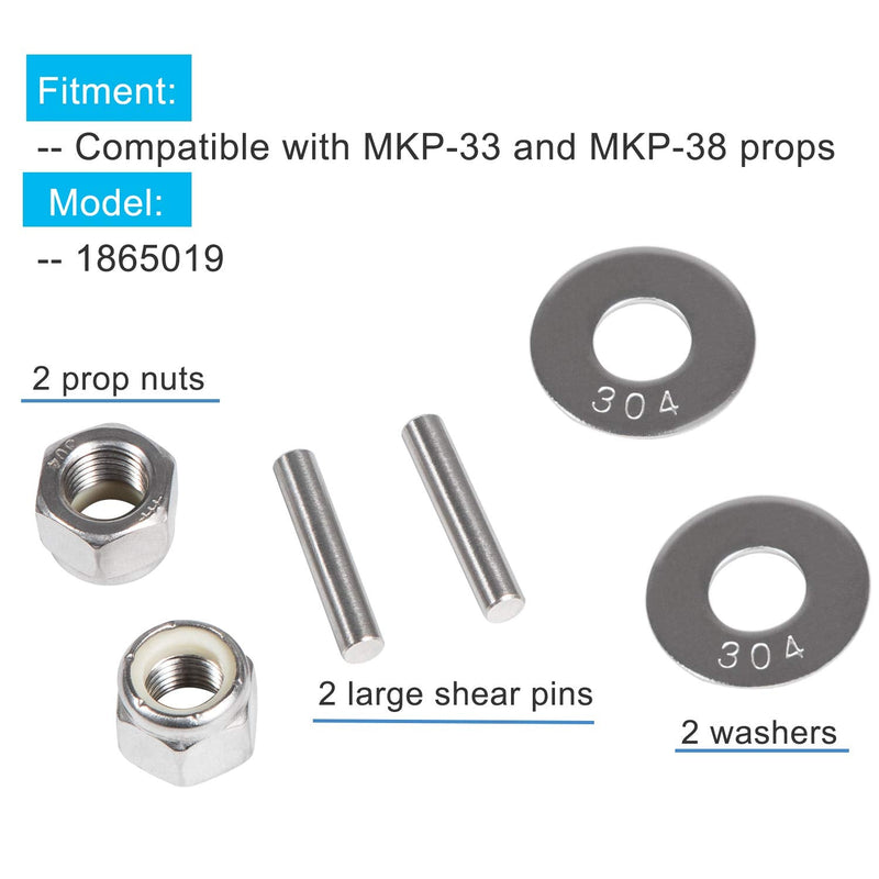 6 Pack MKP-34 Prop & Nut Kit E Fits for Minn Kota Trolling Motor Includes Prop Nut & Washer 1865019 - BeesActive Australia