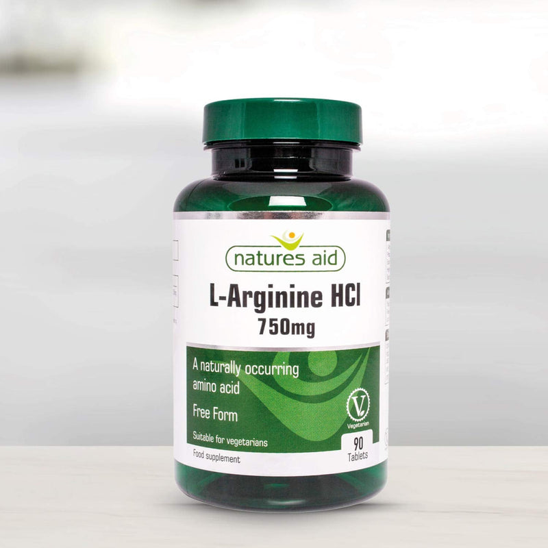Natures Aid 750mg L-Arginine Tablets - Pack of 90 132230 - BeesActive Australia