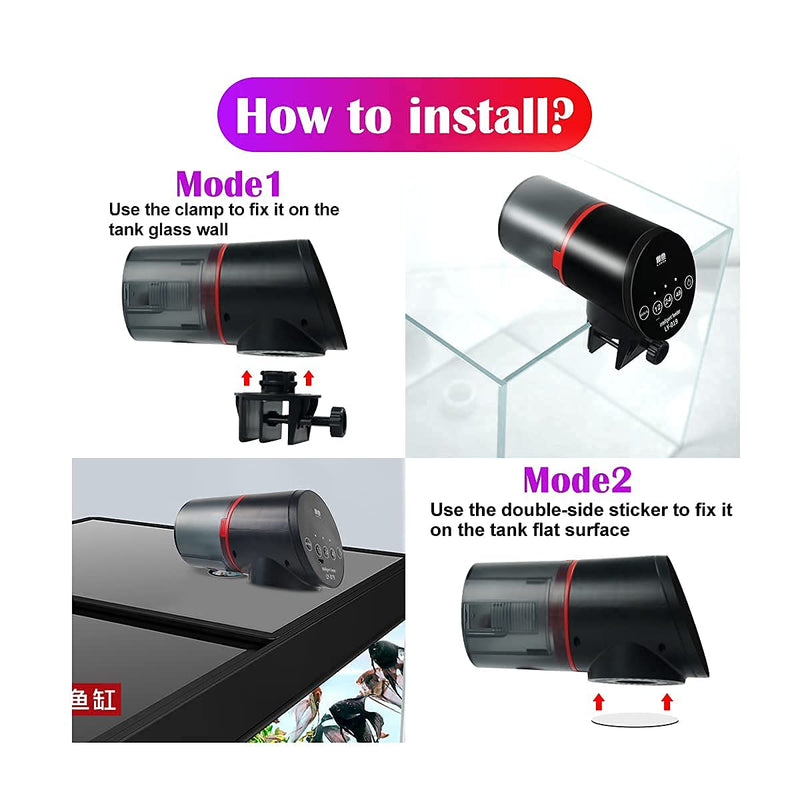Automatic Fish Feeder - USB Rechargeable Timer Fish Feeder, Fish Food Dispenser for Aquarium or Fish Tank LY-019 - BeesActive Australia