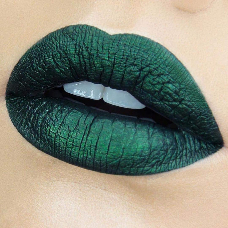 LA Splash Cosmetics Soft Long Lasting Waterproof Matte Dark Green Liquid Lipstick - Wickedly Divine Collection (Envy) Envy - BeesActive Australia