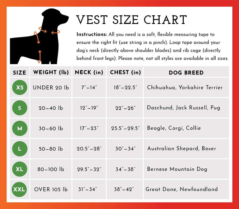 SPOT THE DOG! Reflective Vest Safety Apparel for All Dogs - Easy Fastening Closure, High Visibility Fluorescent Orange Large - BeesActive Australia