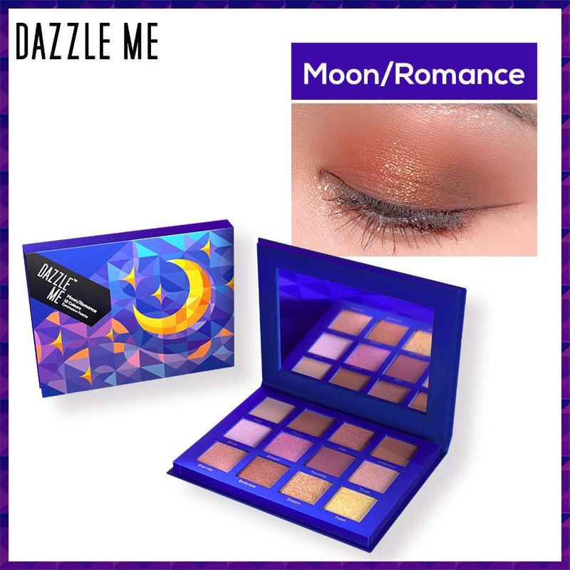 DAZZLE ME Moon Eyeshadow Palette Disc Shimmer Matte Colorful Eyeshadow 12 Colors Blue - BeesActive Australia