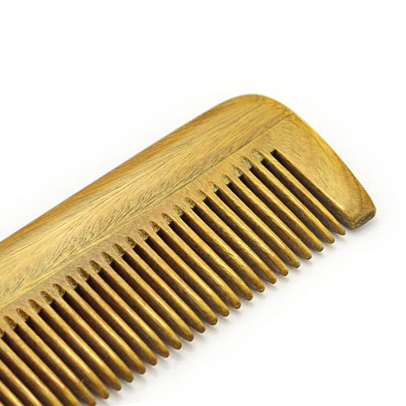 Tail Comb, Wooden Comb Green Sandalwood Anti-static Fine Teeth Hair Comb Long Handle for Women - BeesActive Australia