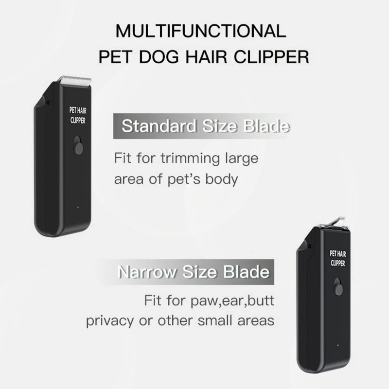 Founouly 2 in 1 Home Professional Dog Grooming Kit Clipper Low Noise USB Rechargeable Gifts for Dog Cat Black Map005-black - BeesActive Australia