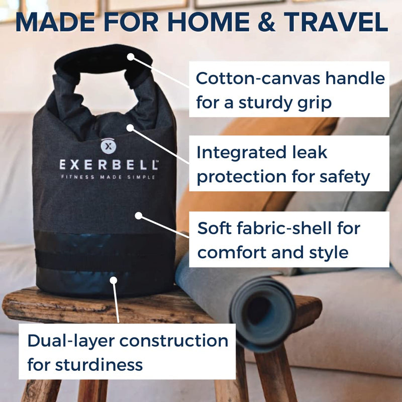 Exerbell Workout Weights – Foldable and Adjustable Kettlebell – Water- and sandbag Kettlebell – Kettle Bell Strength Training Equipment Kettle Ball kettleball kettel Bell blue - BeesActive Australia