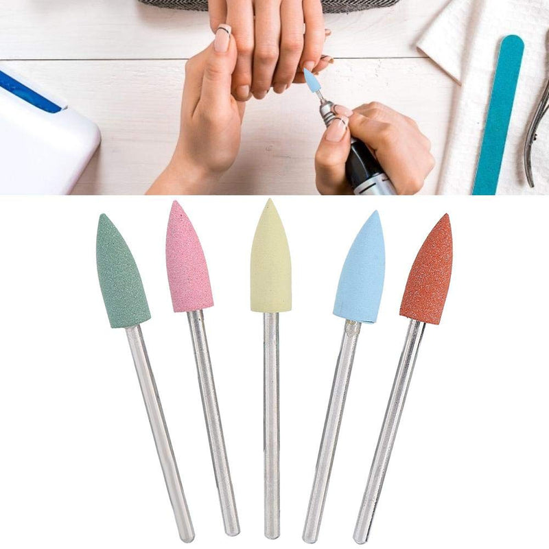 Nail Drill Bits Kit, Rubber Nail Art Polishing Head Nail Drill Bits Manicure Pedicure Nail Polishing Burr Accessory Portable Electric Nail Drill 5pcs / set (152) 152 - BeesActive Australia