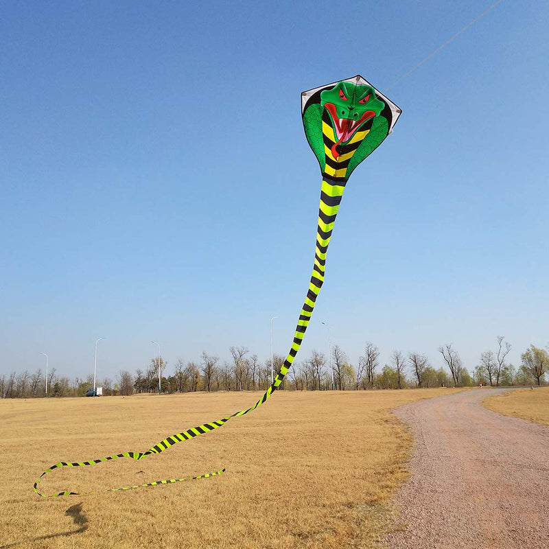 [AUSTRALIA] - Large Cobra Kite for Adults Kids Boys with Super Long Tail (49 ft), Extra Easy to fly, Best Huge Kites for the Beach/Kite Party/Field/Park, It Will Dominate the Sky! 