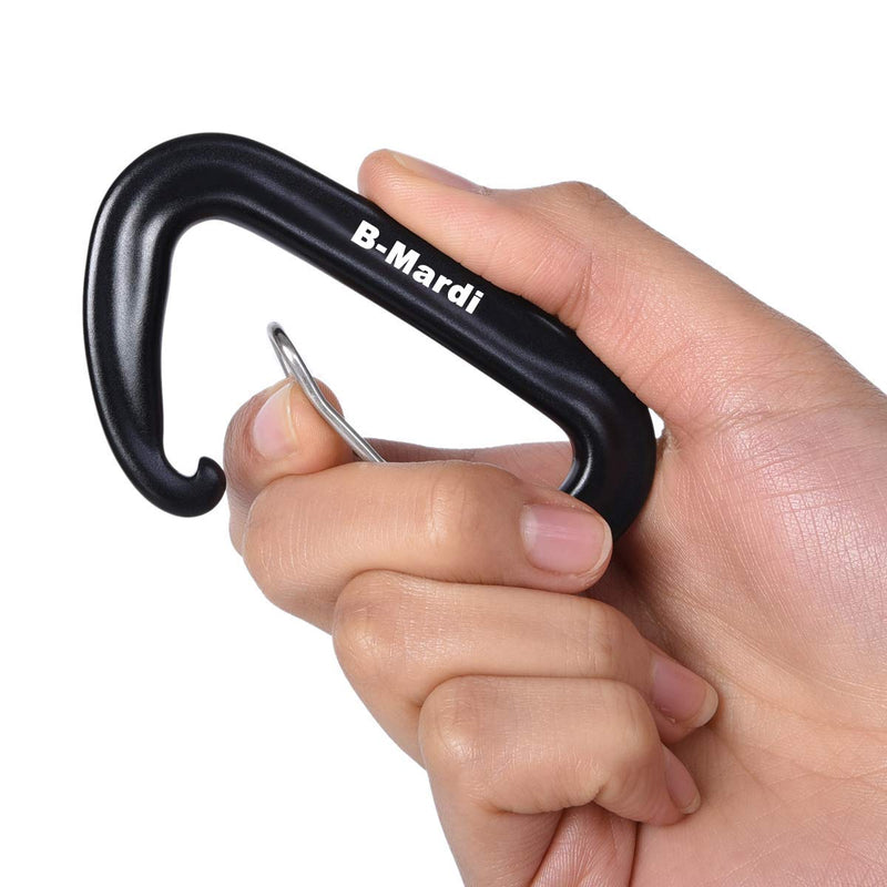 B-Mardi Carabiner Clip Heavy Duty,4 Pack,12Kn (2697 lbs) Lightweight caribeener Clips,Wiregate Caribeaners for Hammock,Keychain,Camping,Dog Leash and Harness,Hiking & Utility A-2 Orange + 2 Black - BeesActive Australia