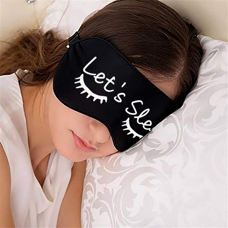 YouFangworkshop Natural Silk Funny Sleep Eye Masks Blackout with Elastic Strap Headband for Men, Women, Soft Eye Cover Eyeshade for Night Sleeping, Travel, Nap - BeesActive Australia