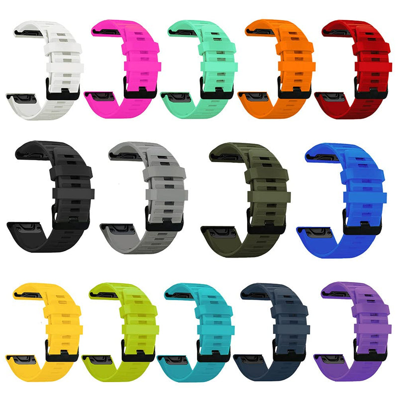 AISPORTS Compatible for Garmin Fenix 5 Plus Band Silicone, 22mm Quick Fit Watch Band Wristband Replacement Band for Garmin Fenix 7/6/6 Pro/5/5 Plus/Forerunner 935/945/Epix Gen 2/Instinct 2/Quatix 5/6 Dark Blue - BeesActive Australia